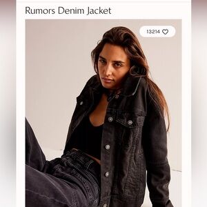 Free people rumors denim jacket in black